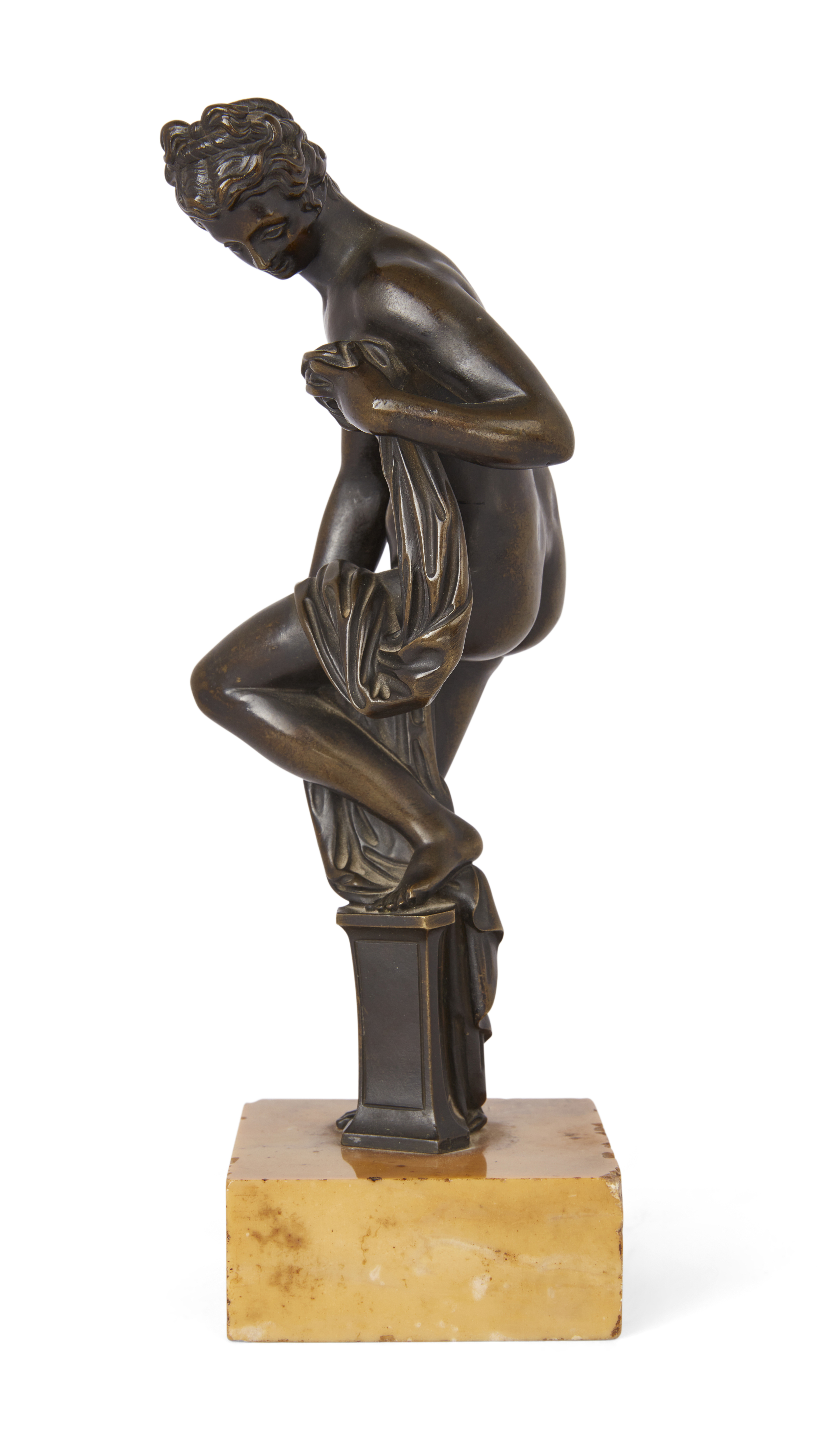 After Giambologna, Italian, c.1529-1608, an Italian bronze model of Venus after the Bath, Late 18... - Image 2 of 2