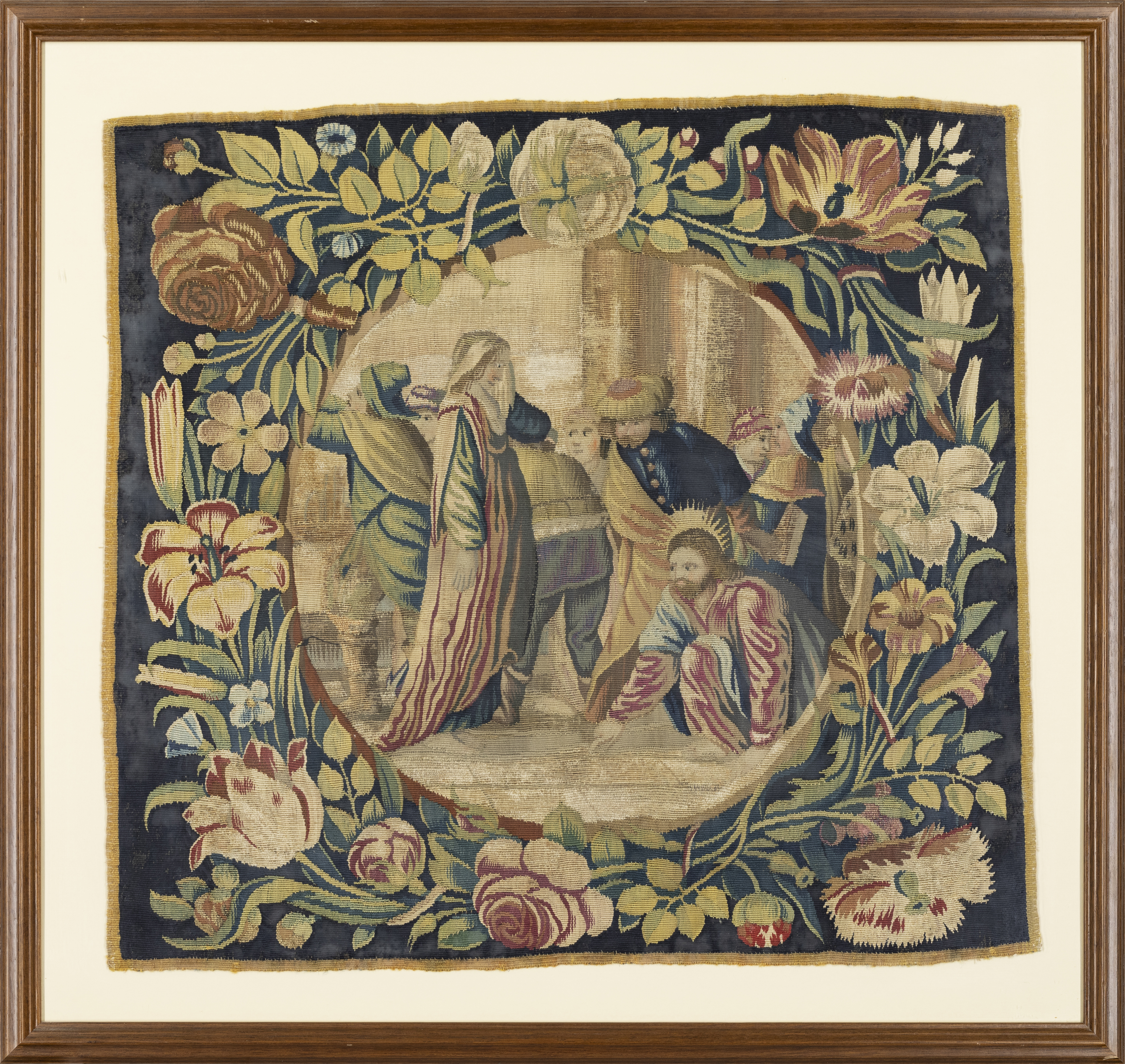 A North European biblical tapestry panel,  Possibly Dutch, c.1700, Woven in wools and silks, the ... - Image 2 of 2