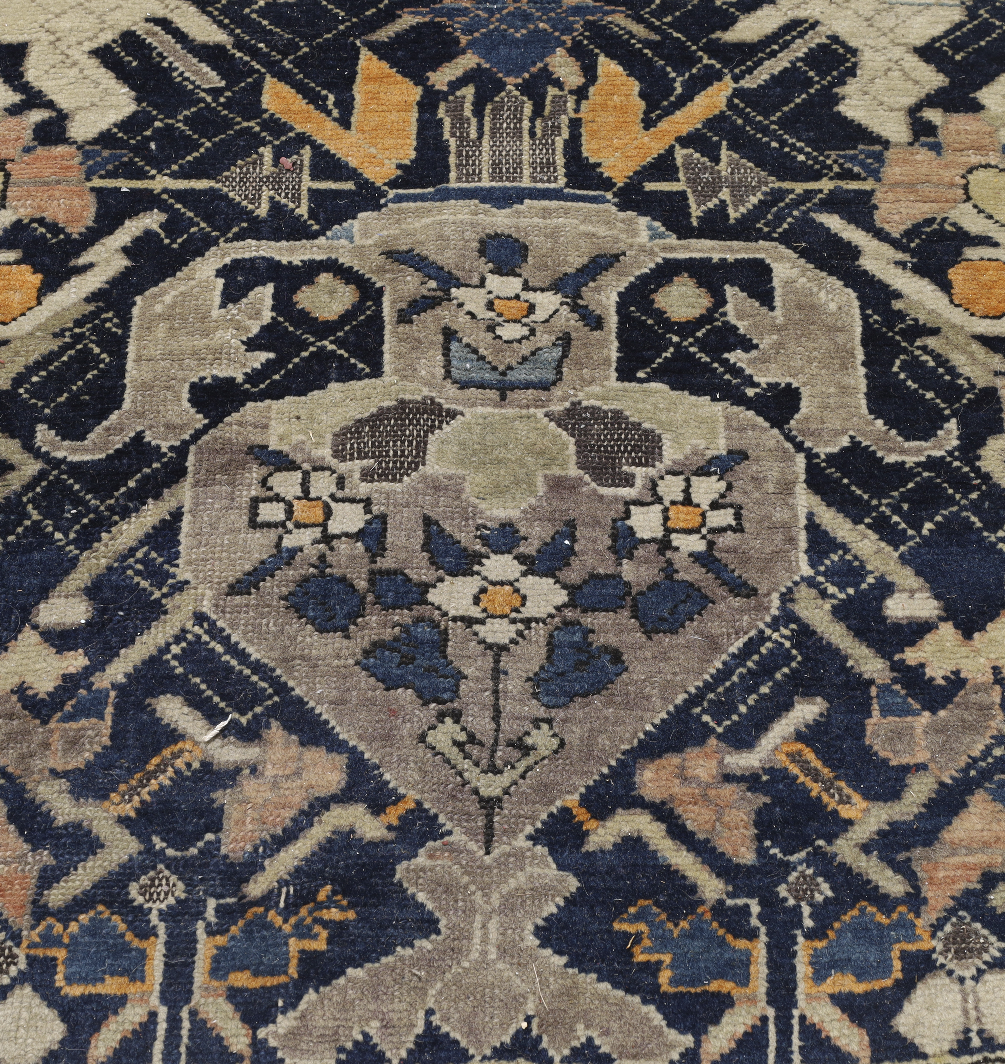 A Persian Karabagh carpet, First quarter 20th century,   The two long fields with geometric vase ... - Image 3 of 4