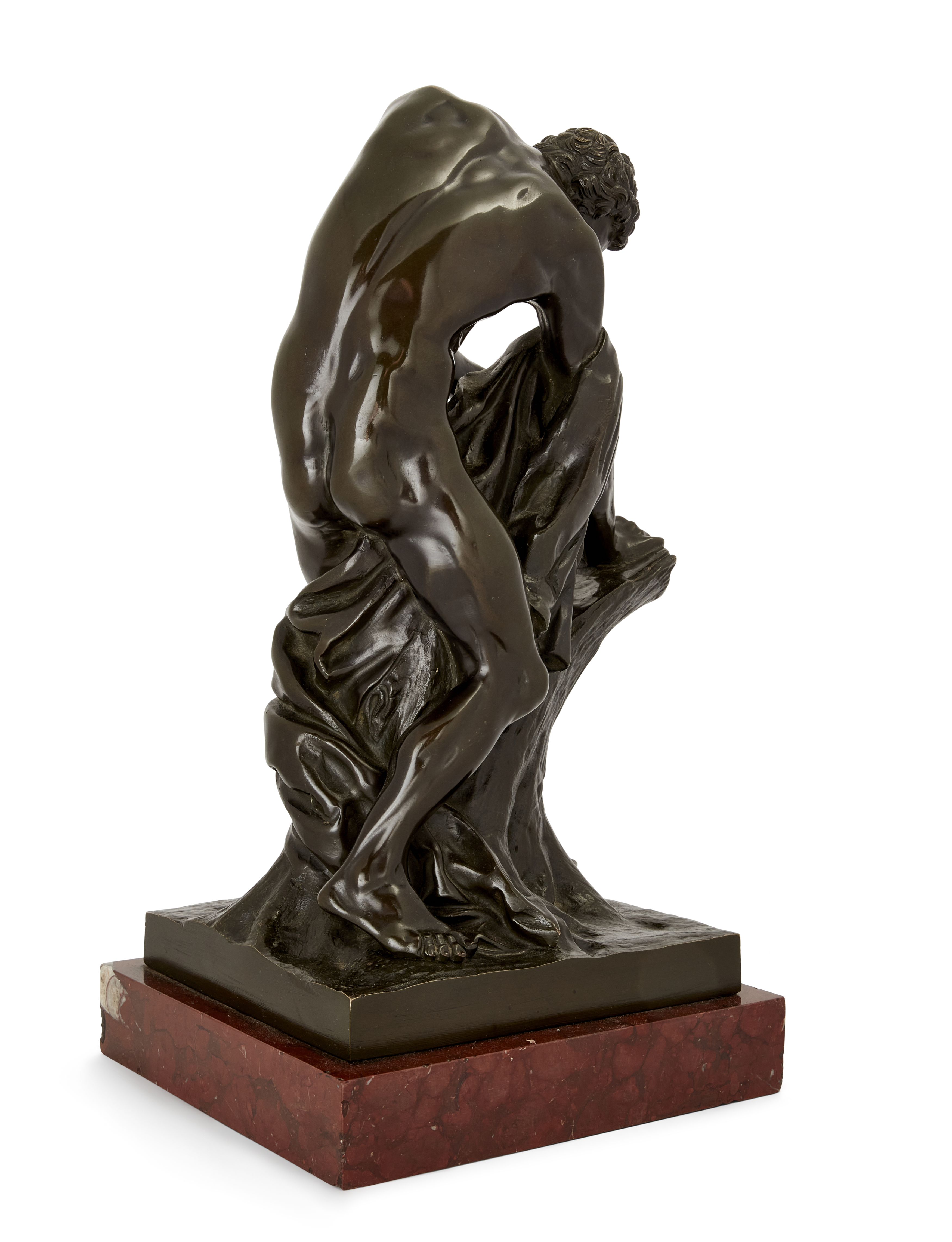After Edme Dumont, French, 1761-1844, a French bronze model of Milo of Croton, Mid-19th century, ... - Image 3 of 3