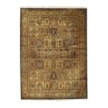 A Prado Orient Keshan super wool carpet, Last quarter 20th century, With tile design having vario...