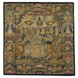 A North European tapestry panel, Possibly Flemish, mid-17th century,  Woven in wools and silks, d...