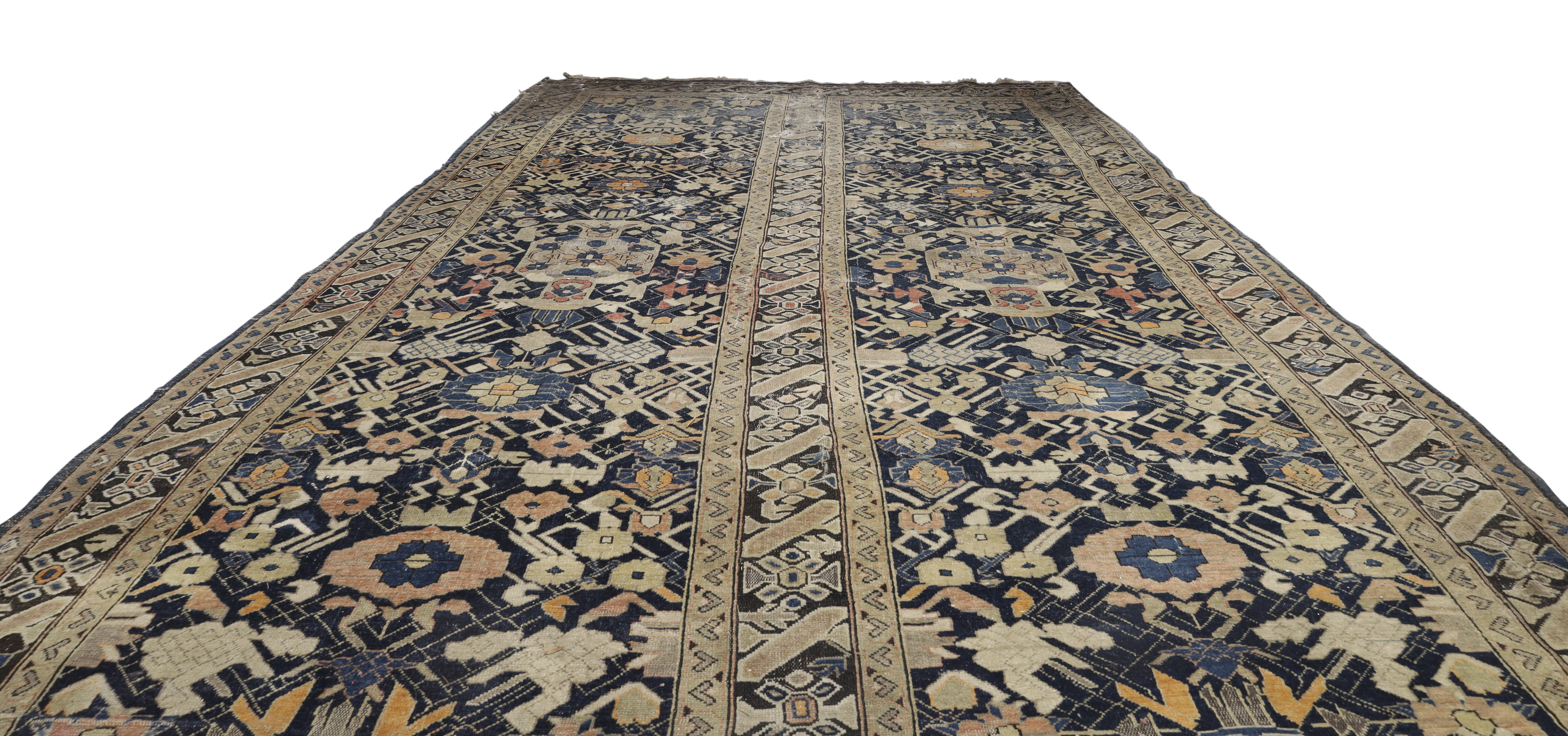 A Persian Karabagh carpet, First quarter 20th century,   The two long fields with geometric vase ... - Image 2 of 4