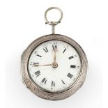 Abraham Bernard, Bristol, a silver pair case pocket watch, London hallmark 1782, Gilt full plate ...
