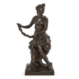 After Charles Antoine Coysevox, French, 1640-1720, a French bronze model of Flora et l’Amour, Lat...