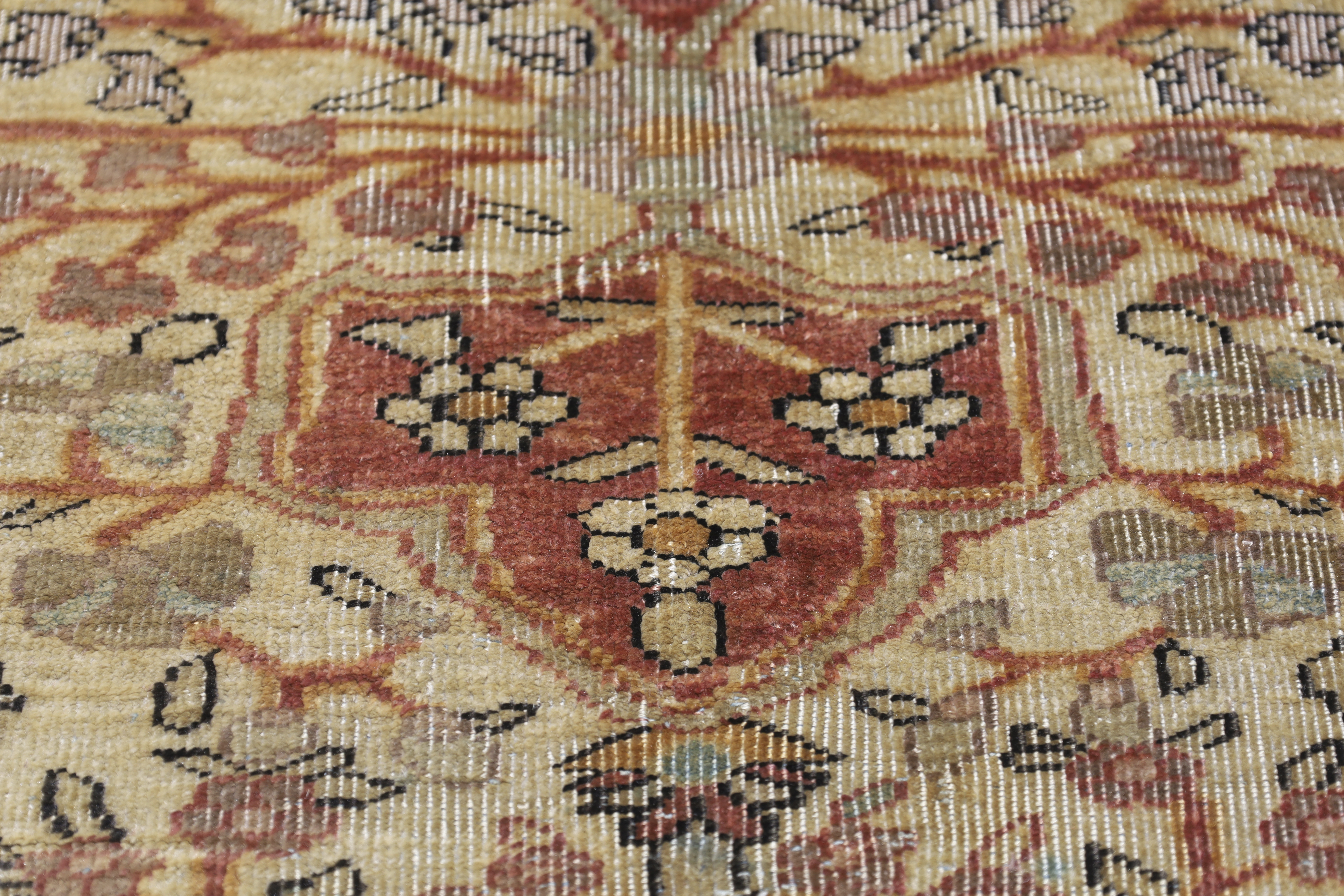 A Persian silk Kashan 'Mohtasham' rug, Last quarter 19th century, The central field with quatrefo... - Image 3 of 4