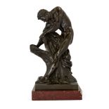 After Edme Dumont, French, 1761-1844, a French bronze model of Milo of Croton, Mid-19th century, ...