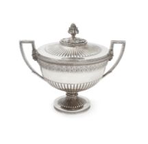 An impressive Victorian silver twin-handled bowl and cover, London, 1899, Elkington & Co., Raised...