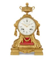 A French ormolu mantel clock, By Charles Bertrand, Paris, last quarter 18th century, The case sur...