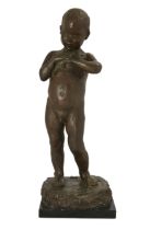 After Franco Bargiggia, Italian, 1888-1966, a bronze figure of a nude boy, Mid-20th century, Depi...