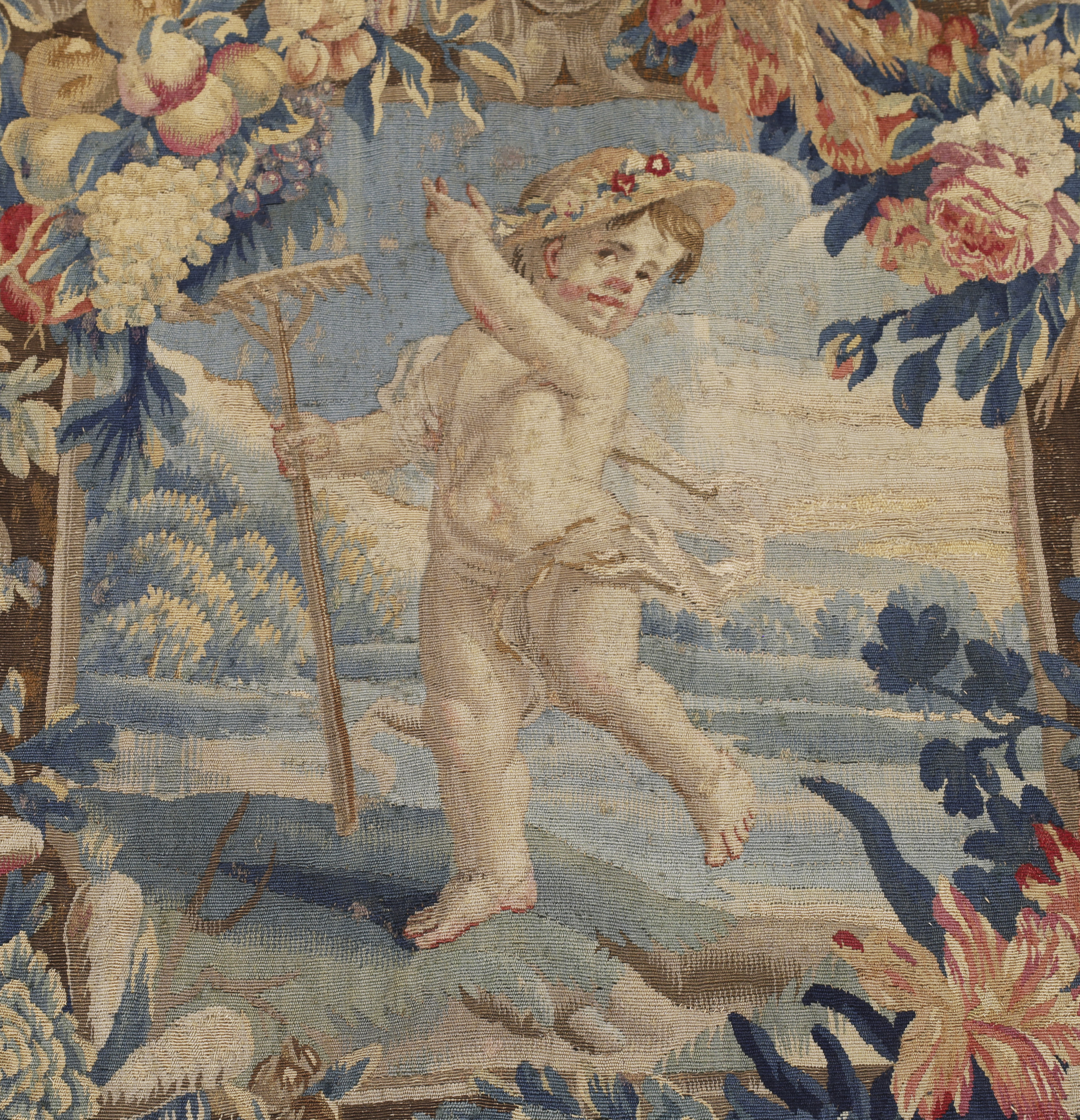 A set of four Flemish allegorical tapestry panels, Possibly Brussels, early 18th century, Each wi... - Image 3 of 6