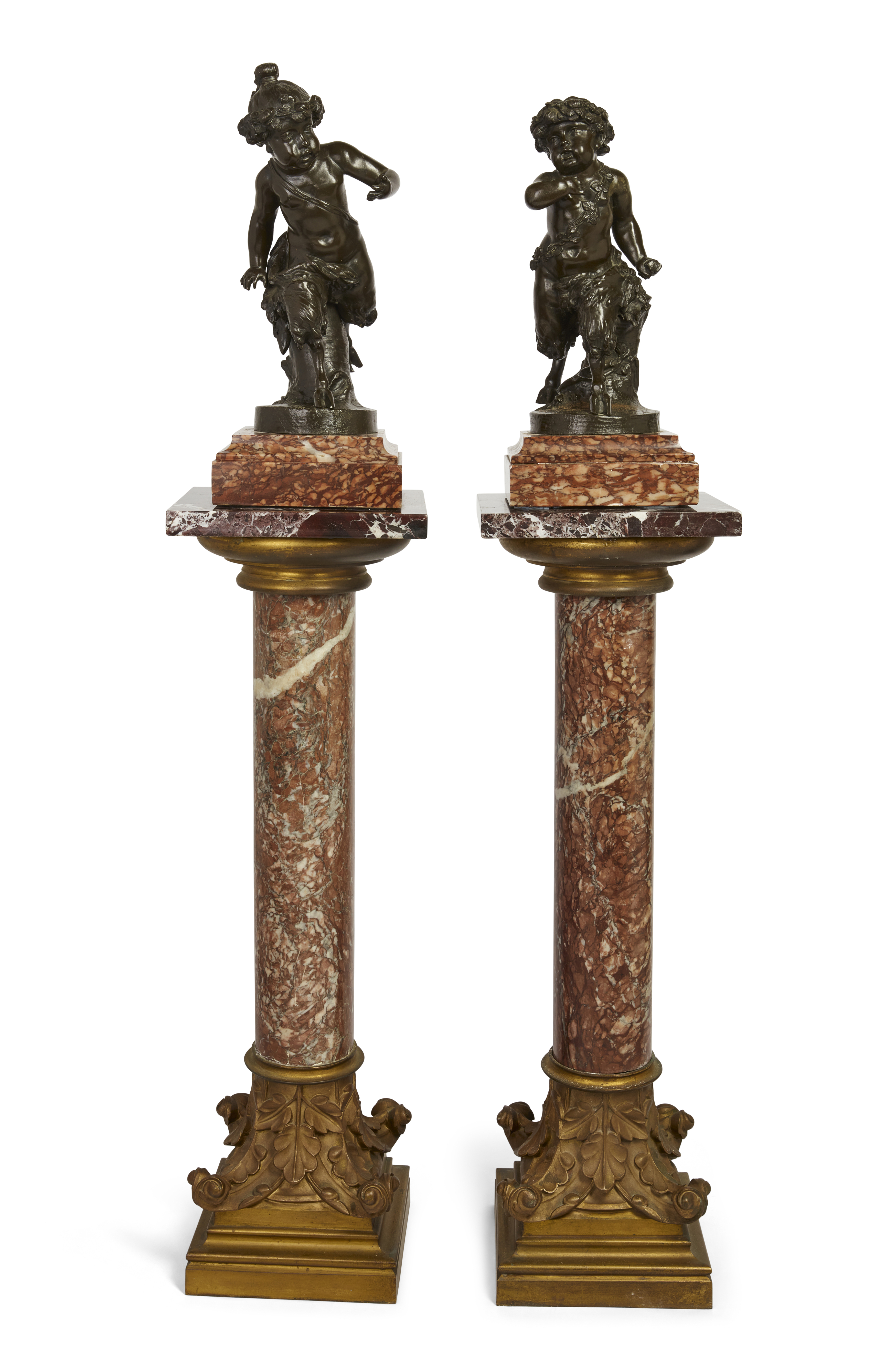After Claude Michel, called Clodion, French, 1738-1814, a pair of French bronze models of child f... - Image 2 of 2