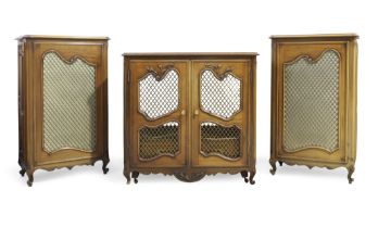 A pair of Tannoy walnut speaker cabinets, Retailed by Bianco of London, last quarter 20th century...