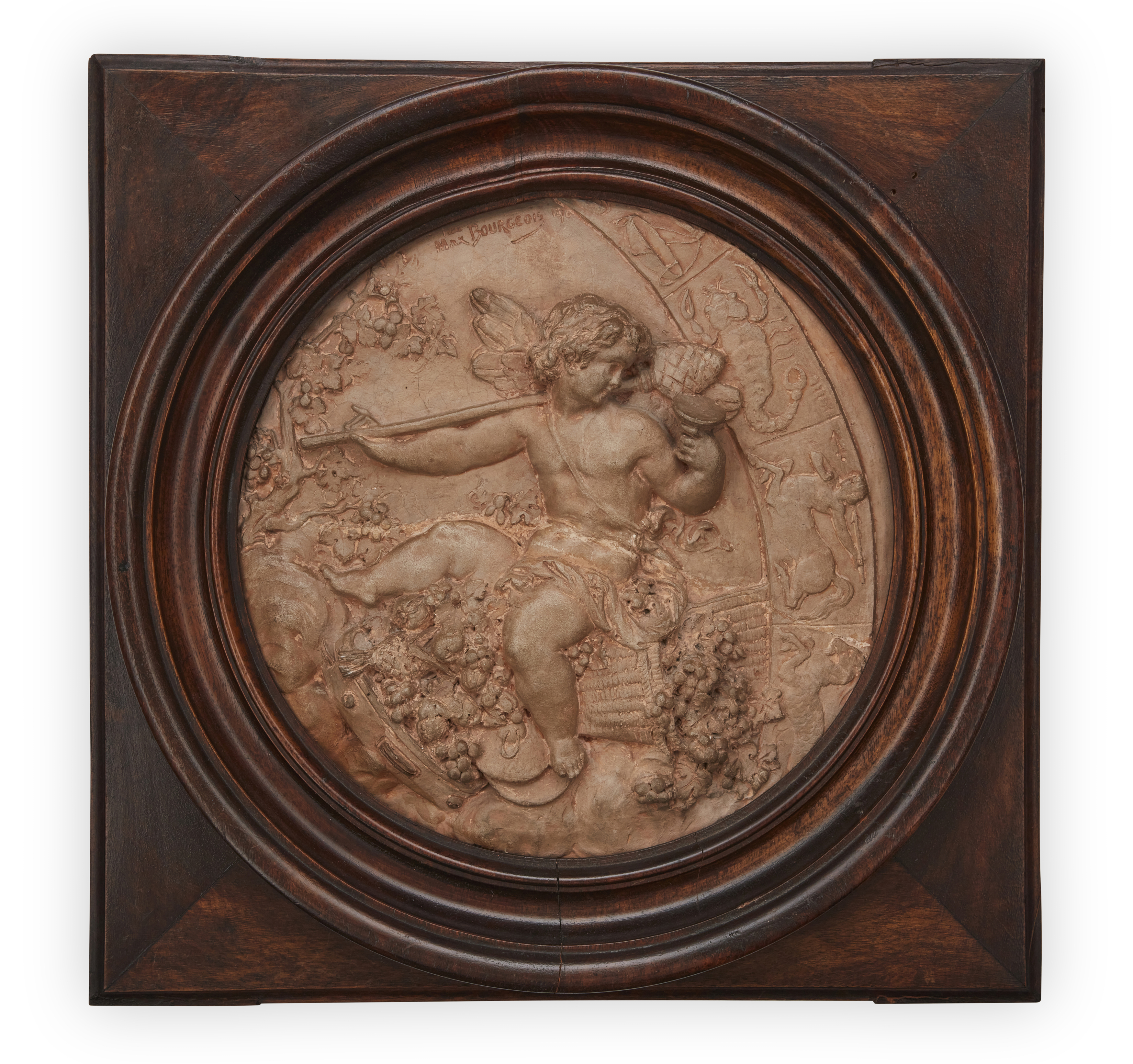 Louis-Maximilien Bourgeois, French, 1839-1901, four French allegorical terracotta plaques of the ... - Image 4 of 5