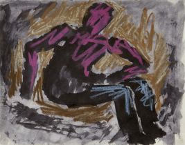 Josef Herman OBE RA, Polish/British 1911-2000 - Untitled; gouache, pastel and pencil on paper, ...