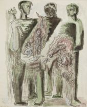 Basil Rákóczi,  British/French 1908-1979 -  Homage to Gosta, 1975;  ink and watercolour on pape...