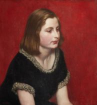 Harold Knight RA,  British 1874-1961 -  Portrait of a Girl;  oil on canvas, signed lower left '...