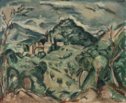 Othon Friesz, French 1879-1949 -  Landscape, 1920;  oil on canvas, signed and dated lower right...