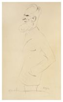 Edmond Kapp,  British 1890-1978 -  George Bernard Shaw, 1930;  charcoal on card, signed and dat...