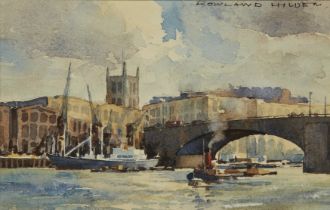 Rowland Hilder OBE, British 1905 - 1993 -  London Bridge;  watercolour on paper, signed upper r...