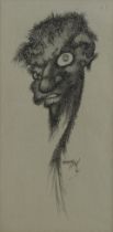Beresford Egan,  British 1905–1984 -  Surreal head, 1949;  ink on paper, signed and dated lower...