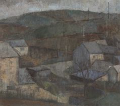 June Miles (June Feiler),  British 1924–2021 -  Leggos Farm, 1969;  oil on canvas, signed, titl...