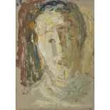 Alfred Horace Gerrard,  British 1899-1998 -  Self-portrait study;  oil on board, 24.3 x 17.6 cm...