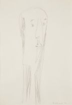 George Fullard,  British 1923-1973 -  Head, 1959; pencil on paper, signed and dated lower right...