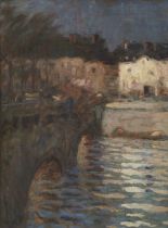 Erna Hoppe Kinross,  German/British 1875-1964 -  Pont sur la Seine, c.1907; oil on canvas, 65.5...