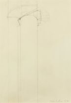 Karl Weschke,  German 1925-2005 -  Pillar, 1994 (from the 'Egyptian' series);  pencil on paper,...