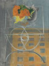 Edmond Kapp,  British 1890-1978 -  The Glass Table, 1952;  oil on canvas, signed lower left 'Ka...