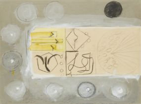Sir Terry Frost RA,   British 1915-2003 -   Untitled, 1964;  gouache, charcoal and collage on p...