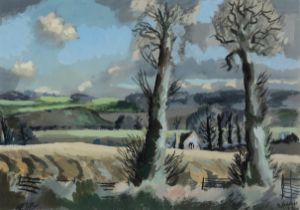 Rowland Suddaby,  British 1912-1972 -  Rural landscape, 1942;  gouache on paper, signed and dat...