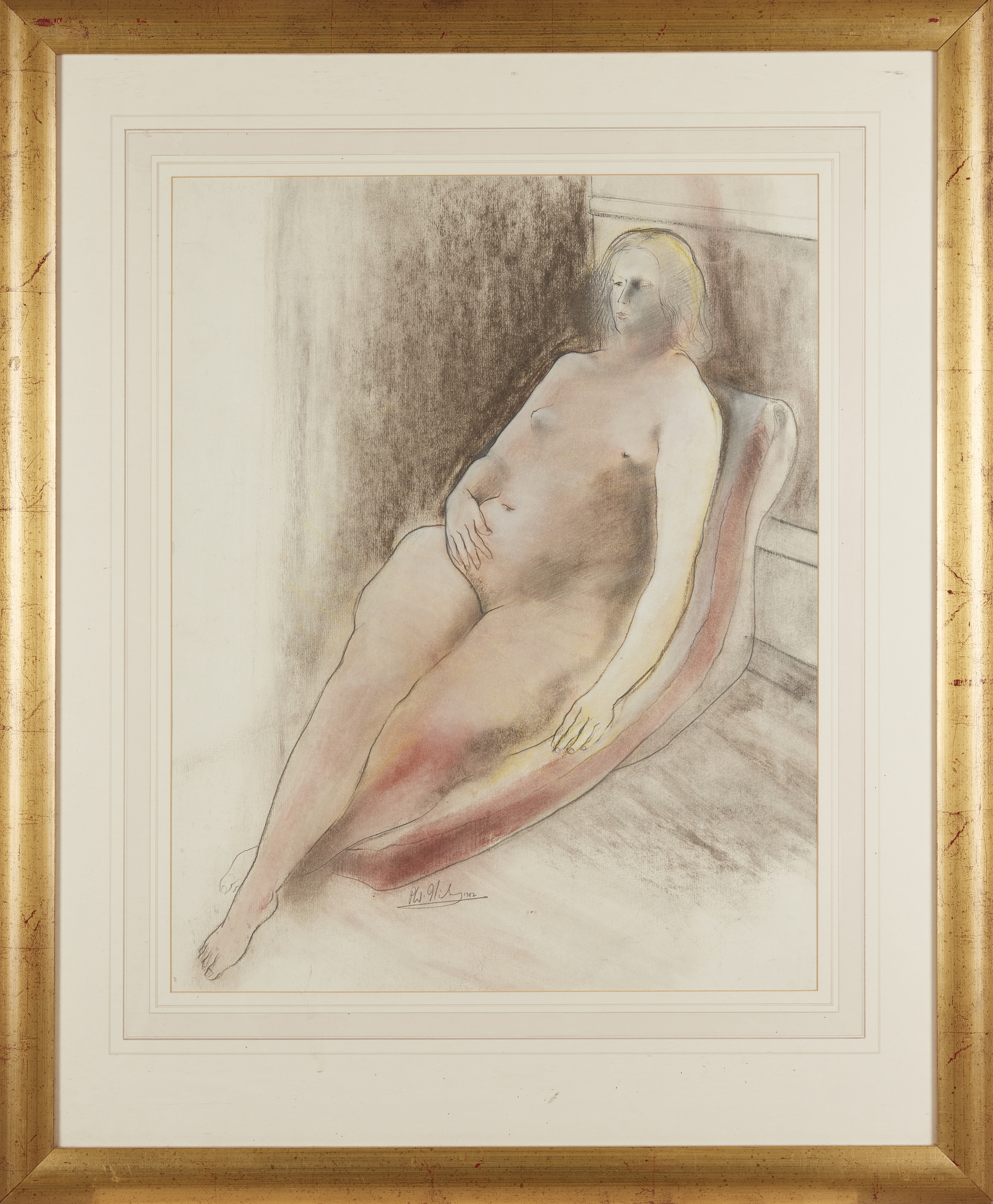 Peter W. Nicholas, British 1934–2015 -  Reclining nude, 1968;  pastel and paper on paper, signe... - Image 8 of 9