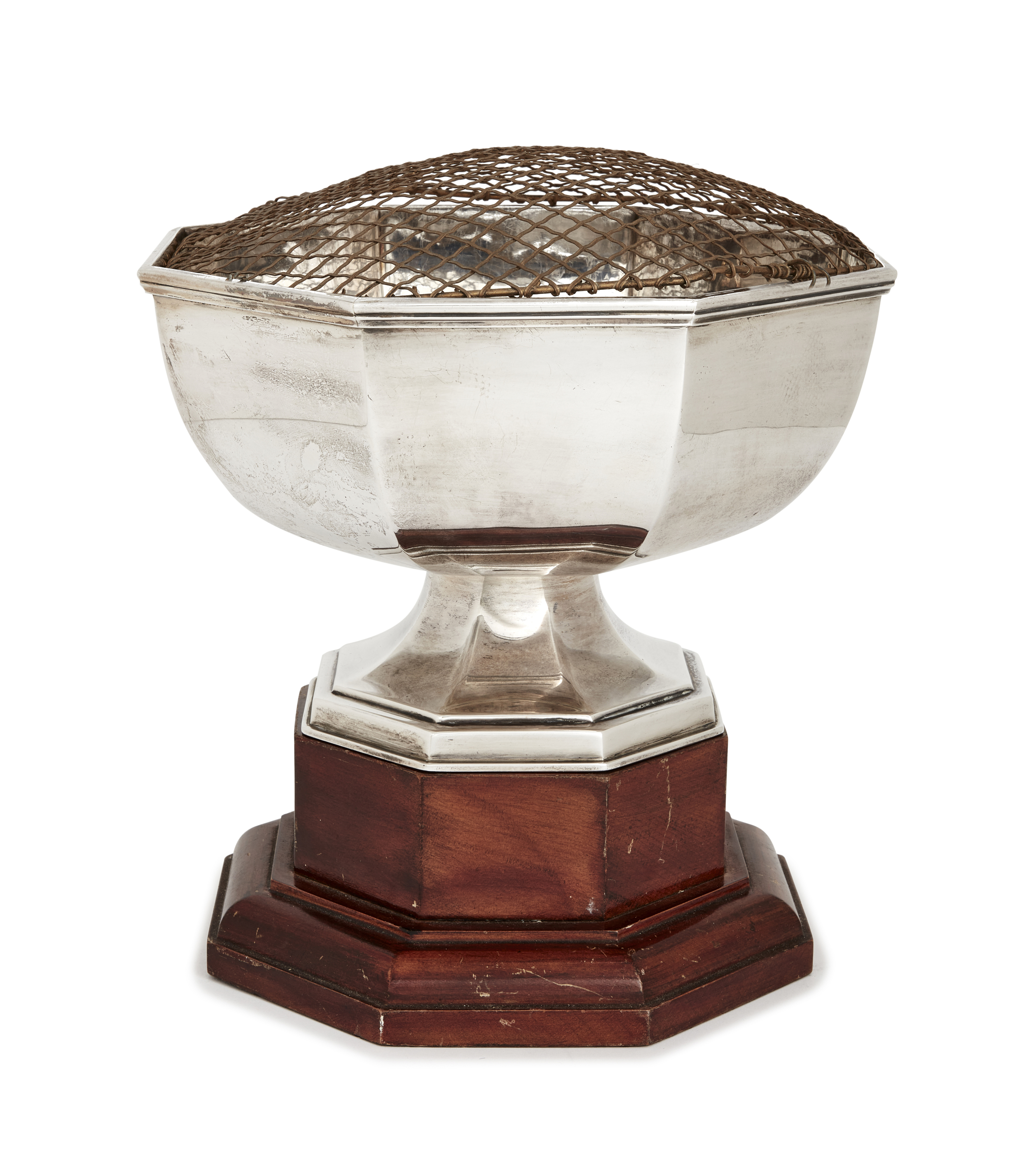 A George VI silver rose bowl.  Kirwan & Co. (probably),  Birmingham, 1937.  The octagonal bowl... - Image 2 of 2