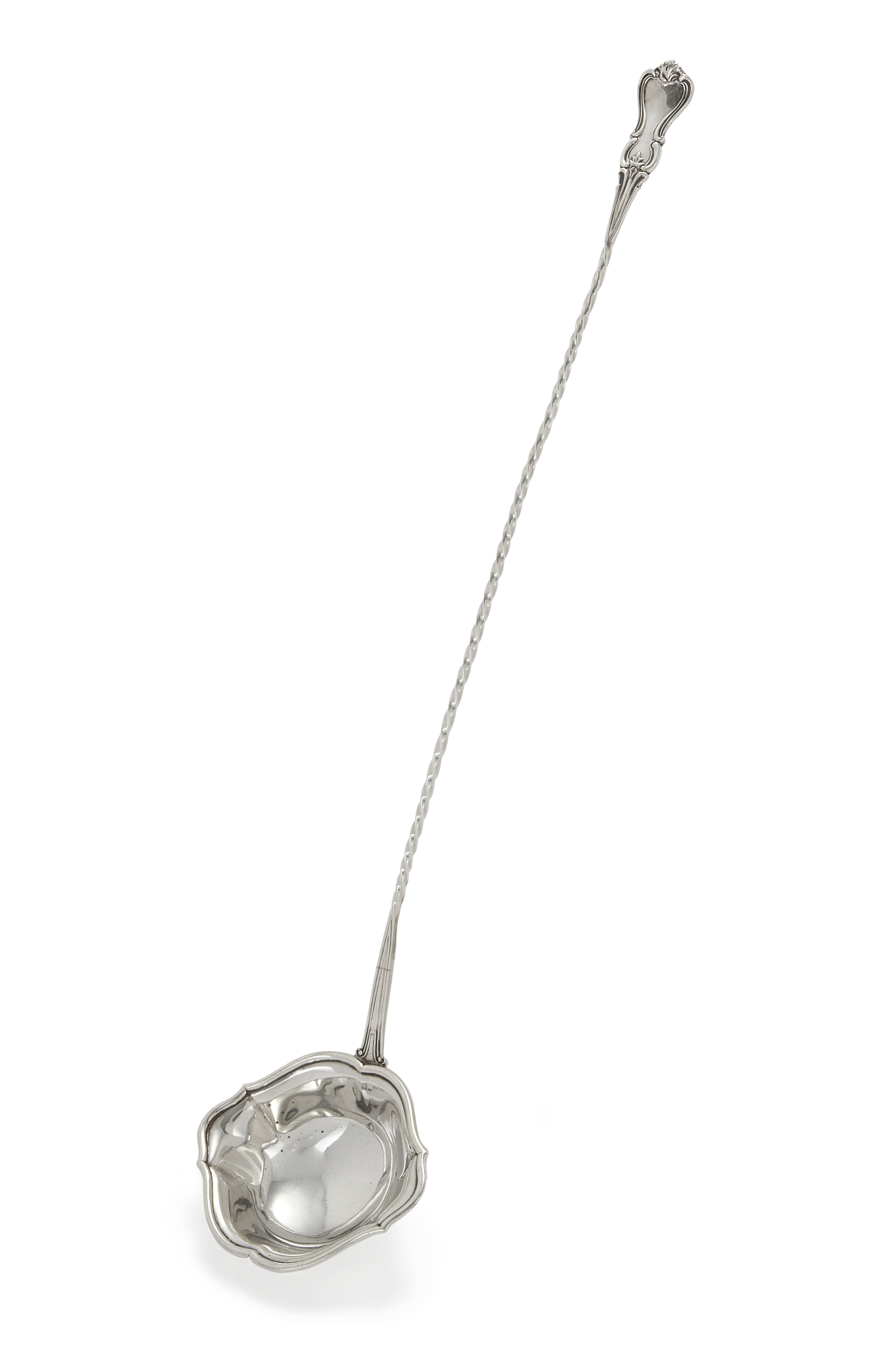 A Victorian Albert pattern silver punch ladle.  Maker's mark indistinct,  London, 1860. The el...