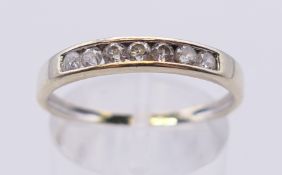 A 9 ct gold ring. Ring size S. 1.5 grammes total weight.