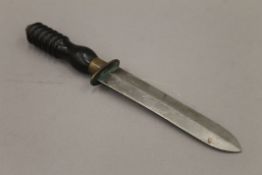 A Siebe Gorman & Co diver's knife. 33.5 cm long.