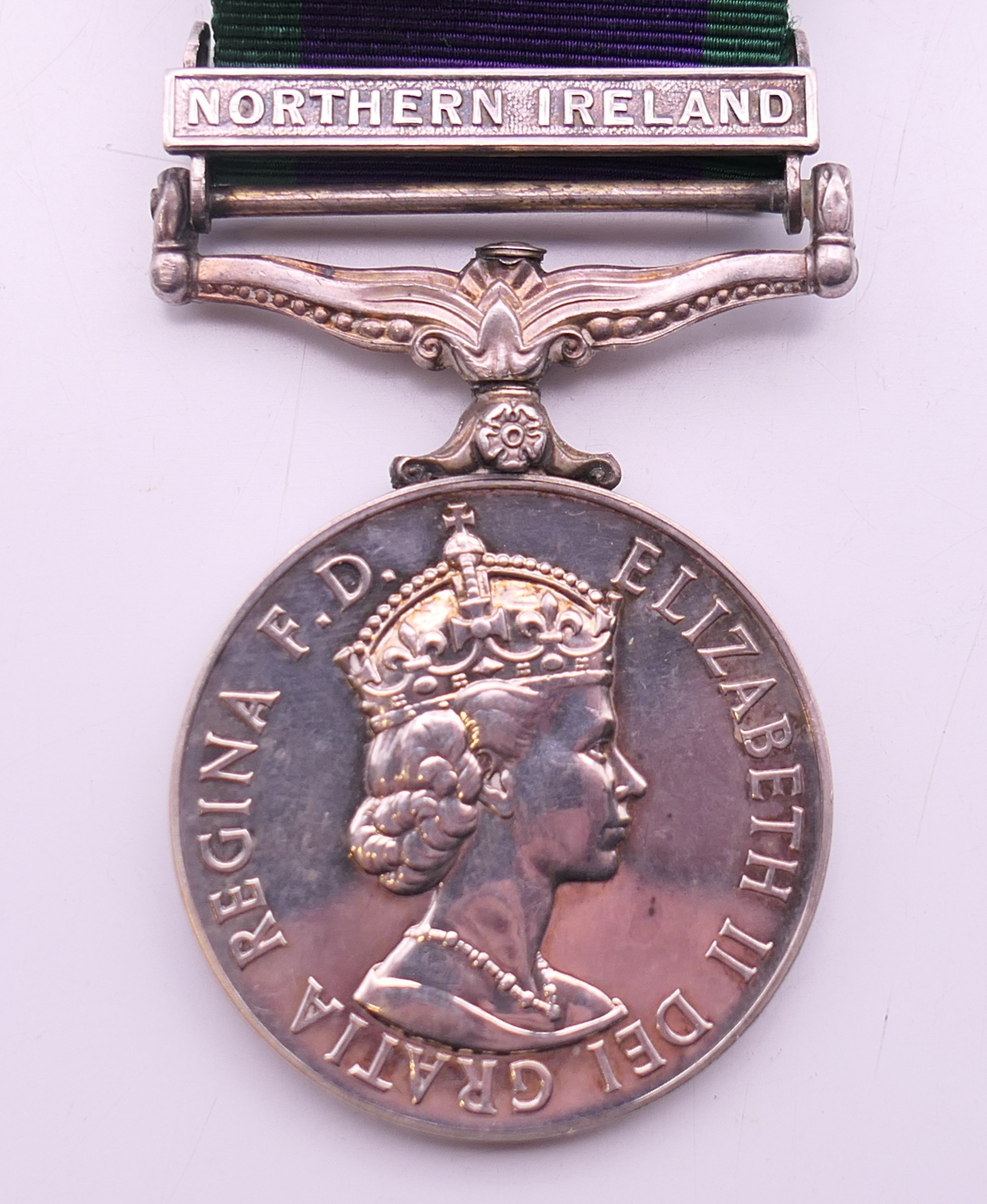 A Queen Elizabeth II Campaign medal with Northern Ireland bar and miniature, - Image 3 of 8