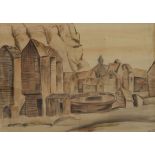 ROY CAMPBELL, Study of Old Town Hastings Beach, watercolour, signed and dated 1948,