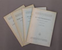 Four German Third Reich books, each with authentication stamp. 13 cm wide.