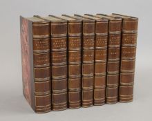 George Elliot, Works, 8 volumes in 7, circa 1890, bound by Bickers in uniform half Morocco gilt.