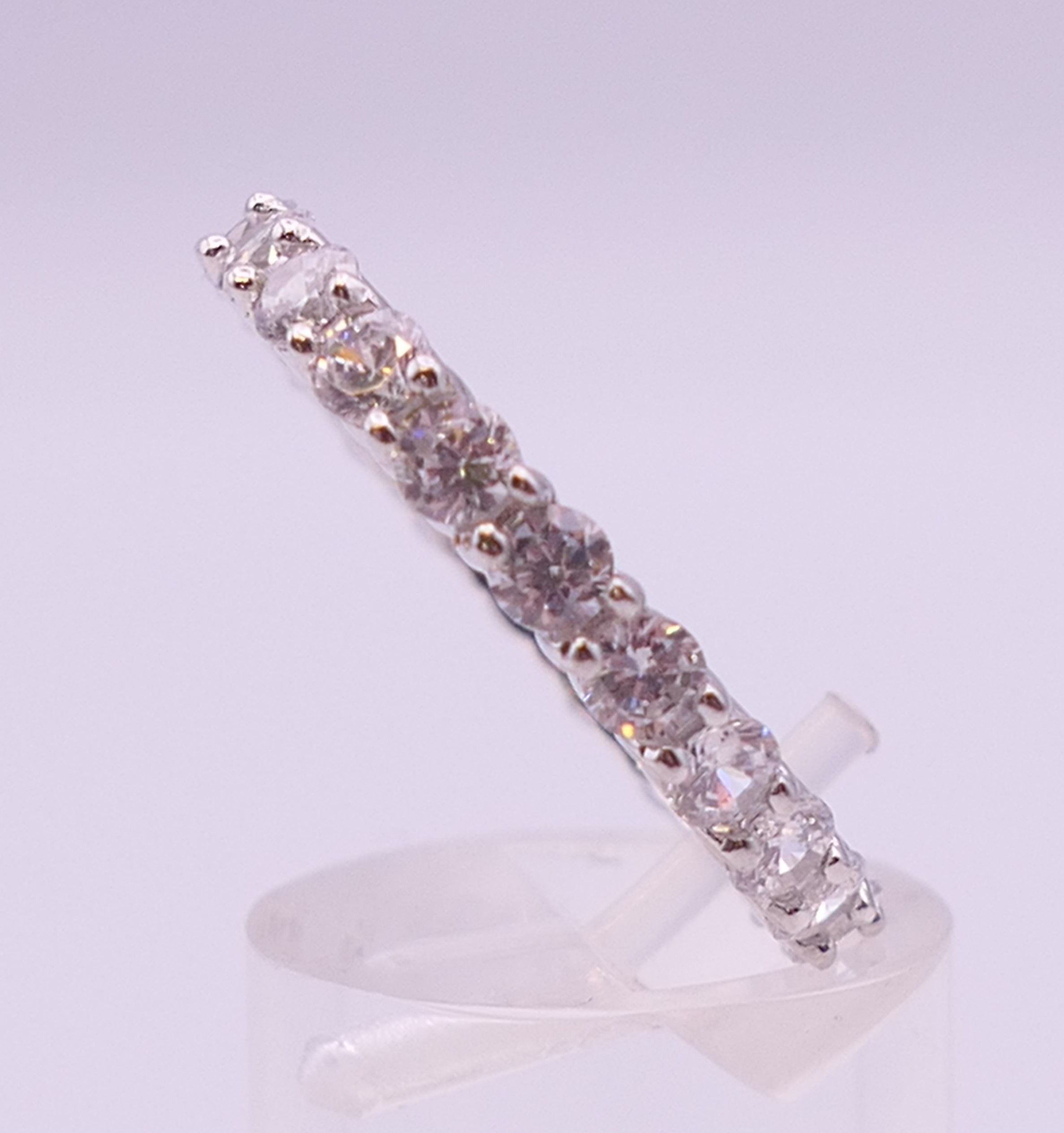 A silver and cubic zirconia full eternity ring. Ring size U. - Image 4 of 5