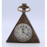 A pocket watch in the Masonic style. 6 cm high.