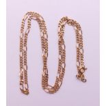 A 9 ct gold chain. 50 cm long. 6.7 grammes.