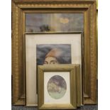 Four various framed prints. The largest 52 x 64.5 cm.