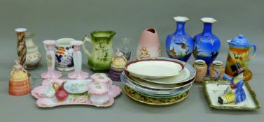 A quantity of various decorative ceramics, etc.