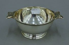 A silver quaich. 13.5 cm wide. 143.3 grammes.