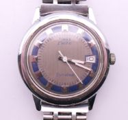 A gentleman's Timex Electric Dynabeat wristwatch. 3.5 cm wide.