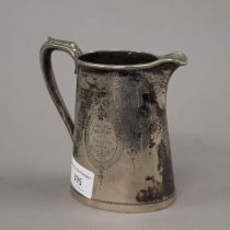 A Victorian silver jug. 11.5 cm high. 218.9 grammes.